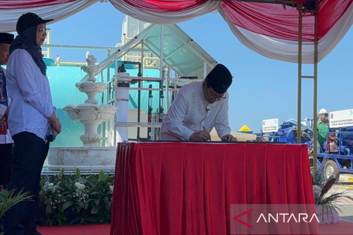 Pramono inaugurates domestic wastewater management system to improve sanitation in the Thousand Islands