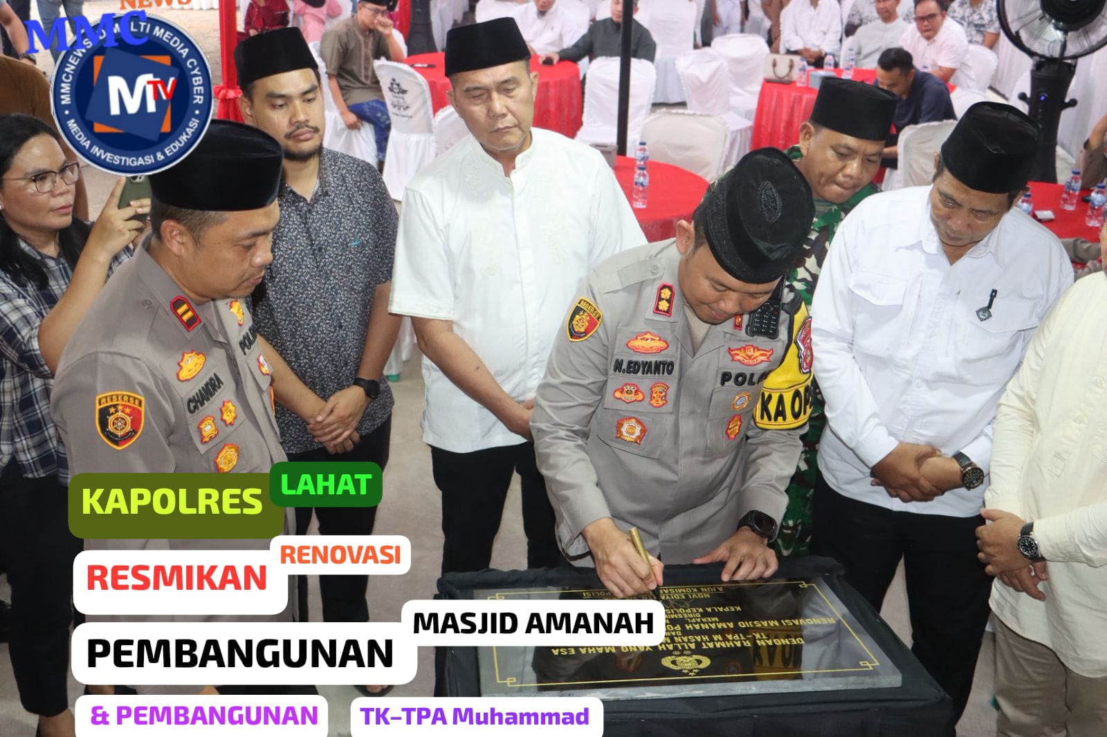 Lahat Police Chief Inaugurates Renovation of Amanah Mosque and Muhammad Hasan Islamic Kindergarten