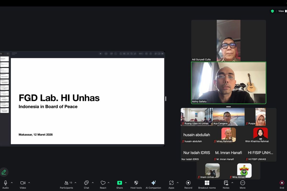 HI Unhas Urges Indonesia to Withdraw from Board of Peace