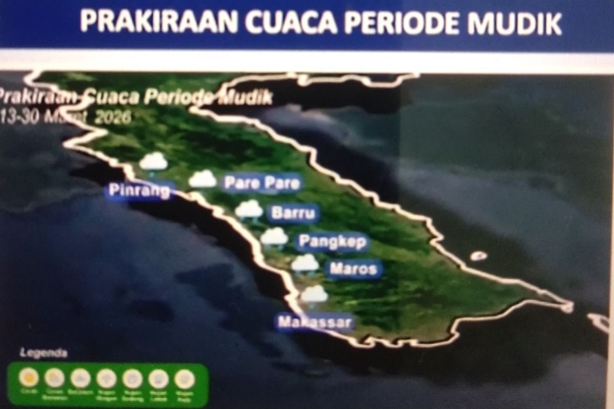 BMKG predicts rainy weather during Eid exodus season in South Sulawesi