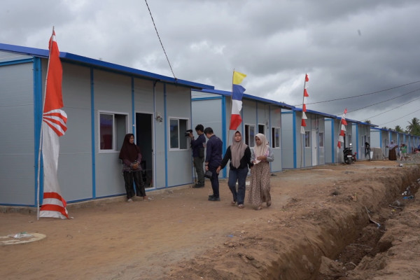 104 permanent housing units in North Aceh occupied by residents, first phase target of 1,000 units