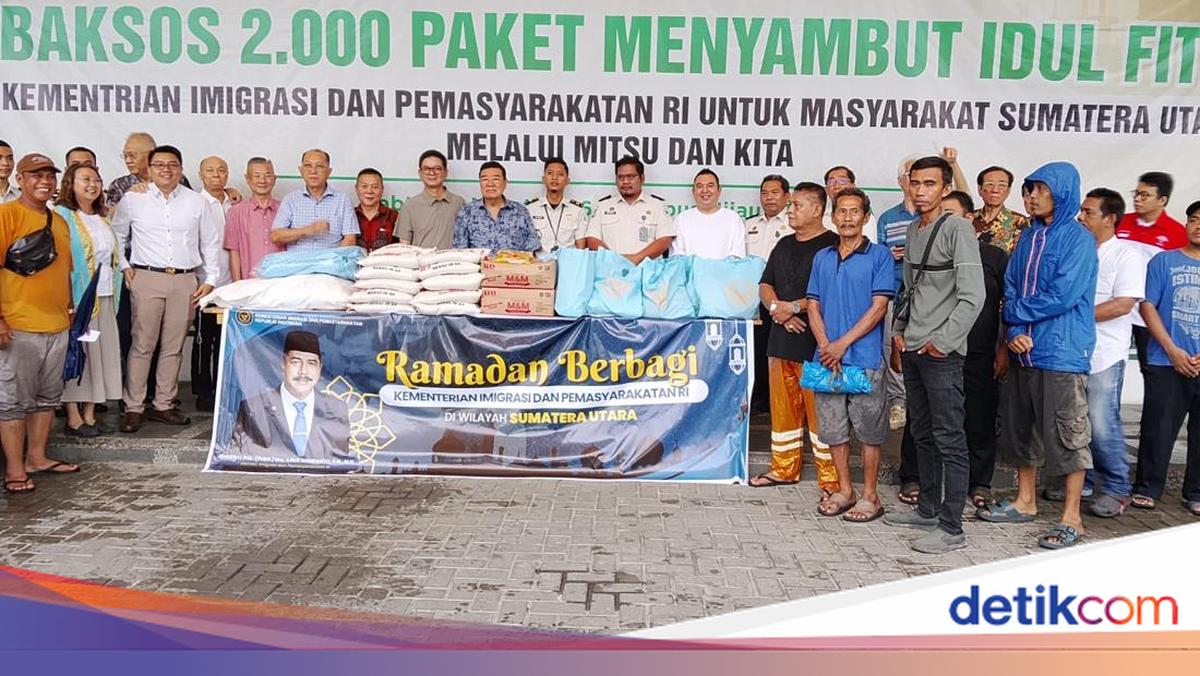 Ministry of Immigration and Correctional Services Distributes Tens of Thousands of Welfare Packages to North Sumatra Residents Ahead of Eid