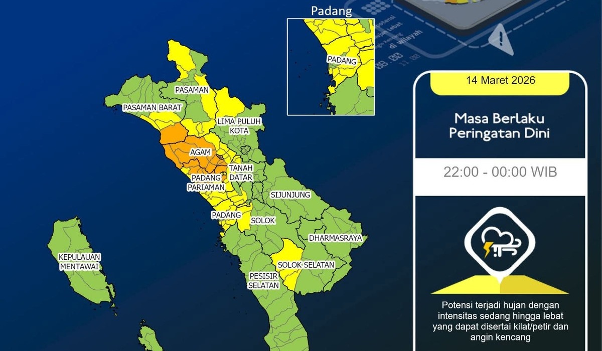 BPBD Padang Conducts Intensive Weather Monitoring During 2026 Eid Holiday Period