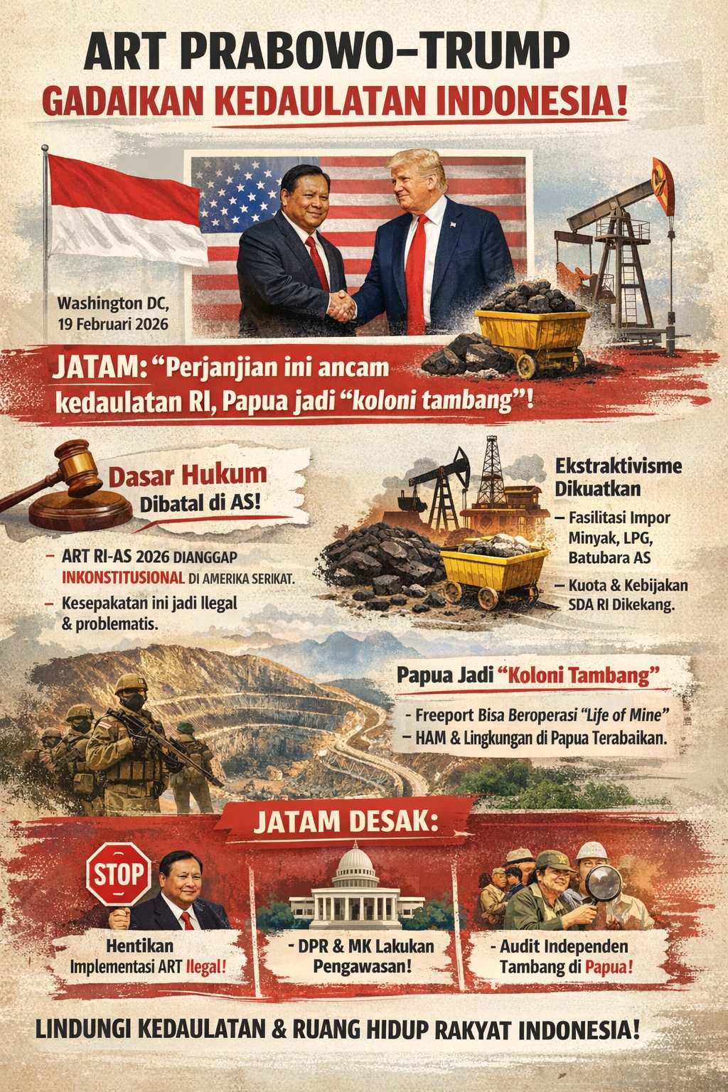 Papua Becomes a Mining "Colony": ATAM Warns that Prabowo–Trump ART Deal Mortgages Indonesian Sovereignty