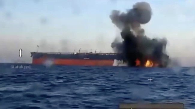 Giant Oil Tanker Struck by Missile Near Russia, Putin Responds