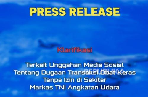 Indonesian Air Force Responds to Tramadol Transaction Near Pondok Gede Headquarters