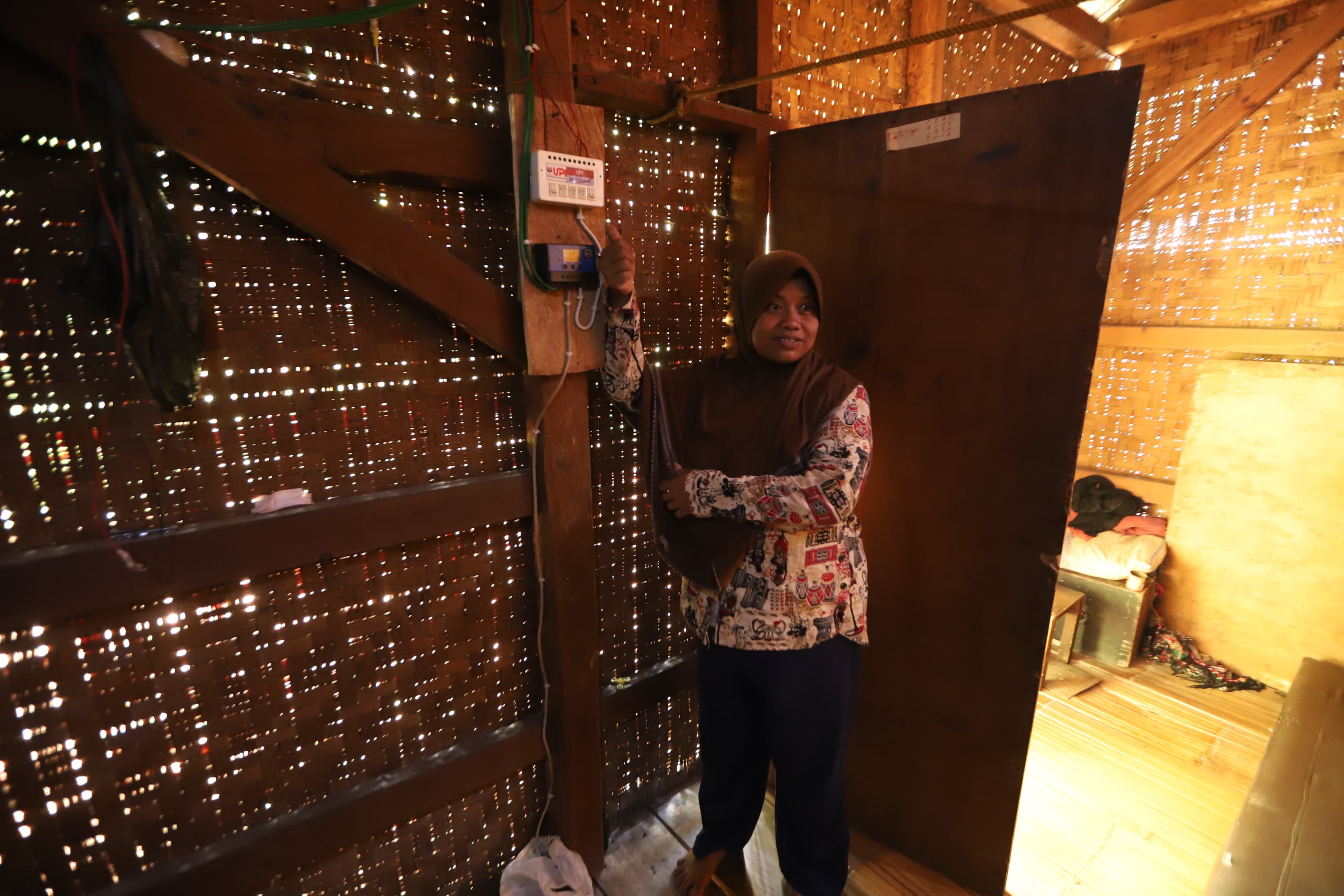 Solar Power Panel from UPI Lights Up Fatima's Home at Night