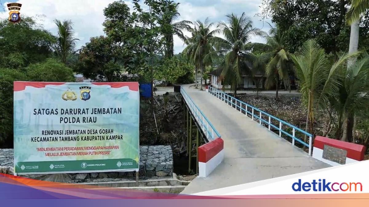 Riau Police Construction of 110 Bridges Funded by CSR, Regional Police Commander Appreciates Collaboration