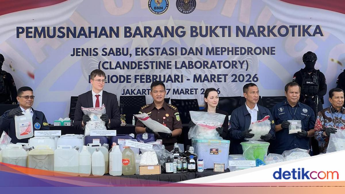 BNN Destroys 34.2 kg of Narcotics Including Methamphetamine and Party Drug from Russian Syndicate