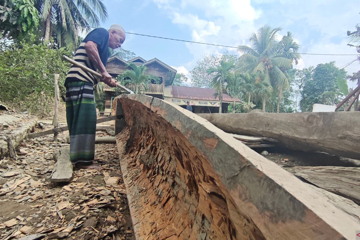 Flood Disaster Survivor Utilises Salvaged Wood to Build Boats