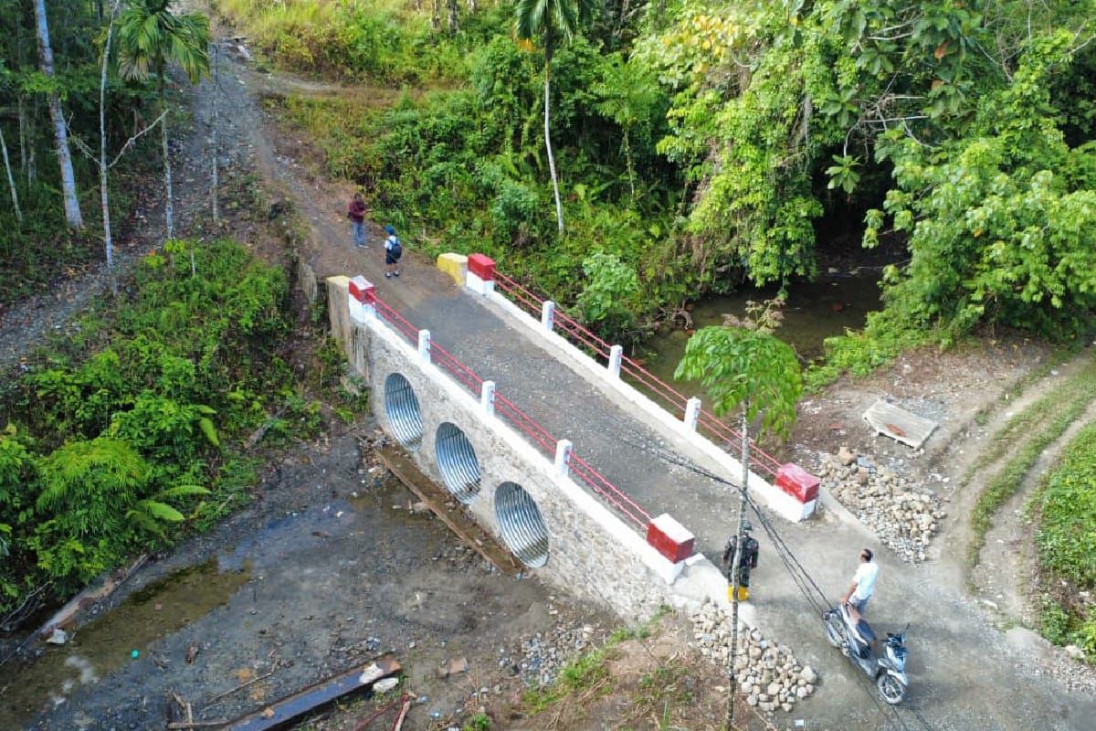 TNI completes armco bridge in North Nias to improve public access