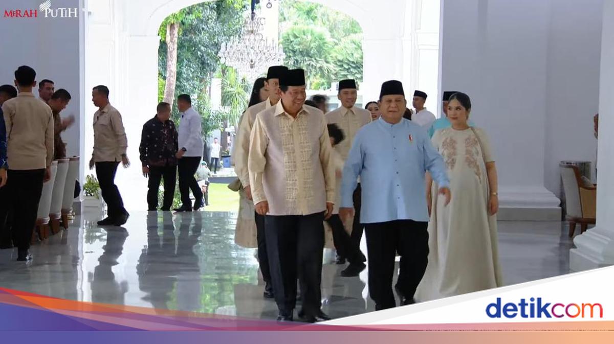 SBY and Family Visit Palace for Halalbihalal with Prabowo