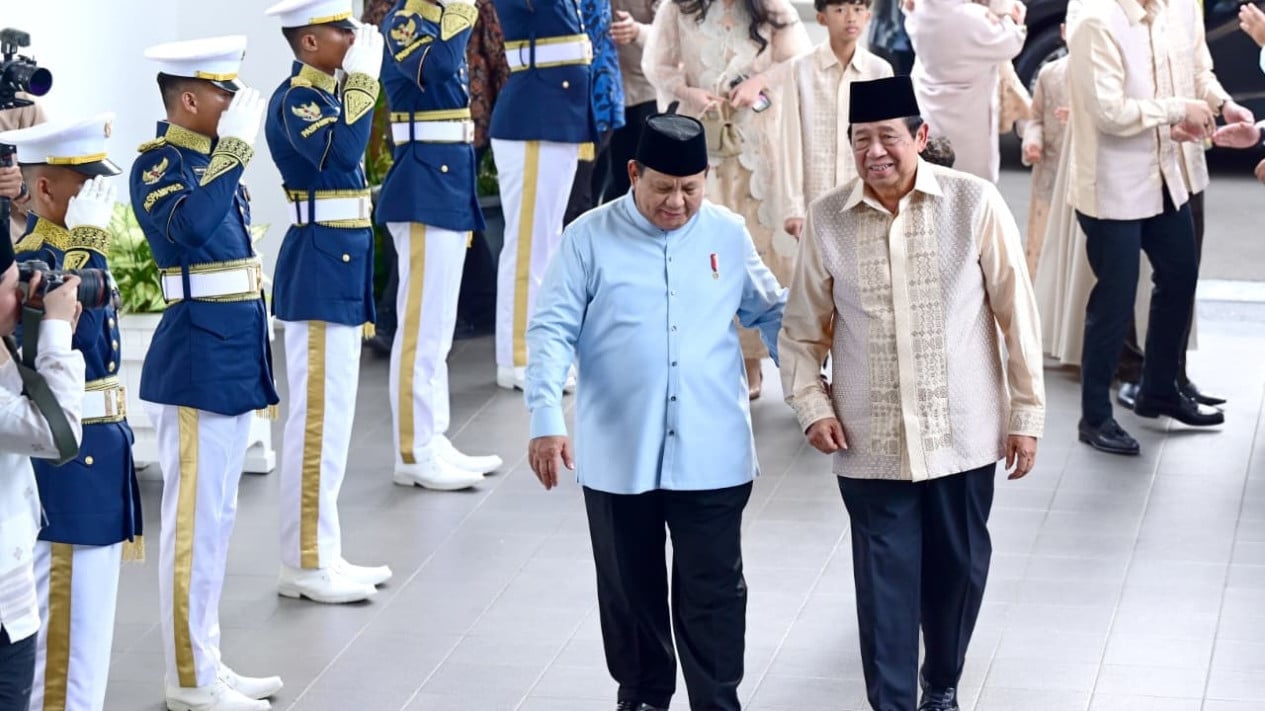 Moment When SBY to Jokowi Attend Halal Bihalal at the Palace, Immediately Welcomed by Prabowo
