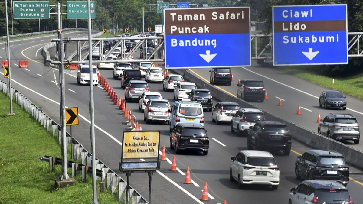 Police Implement One-Way System from Jakarta to Bogor Peak Today