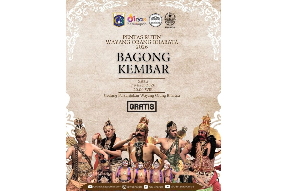 Wayang Orang Bharata to be performed 10 times in Jakarta throughout 2026