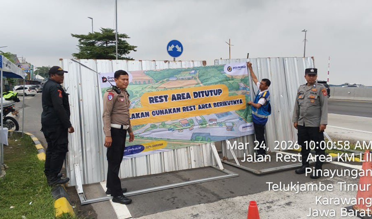 JTT Temporarily Closes Rest Area at KM 52B on Jakarta-Cikampek Toll Road to Ensure Smooth Eid al-Fitr 1447H/2026 Return Flow