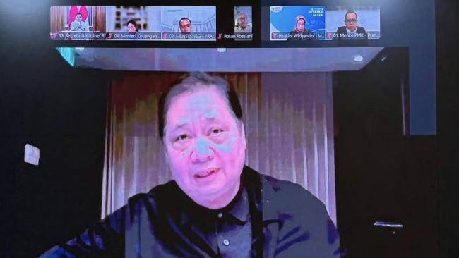 Airlangga, Purbaya, and Cabinet Secretary Teddy Hold Online Meeting, Discuss These Two Topics