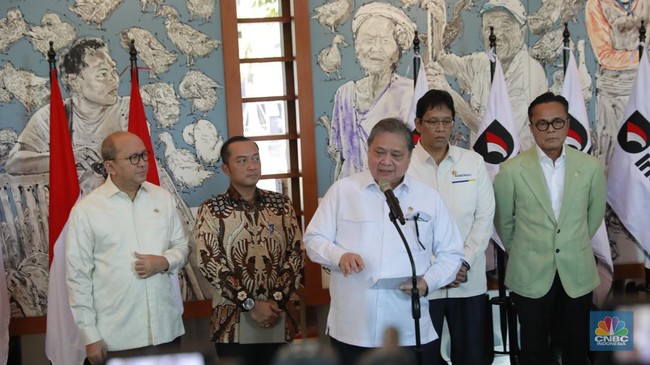 Bahlil, Purbaya, and Prasetyo Meet at Airlangga's Office – What's the Agenda?