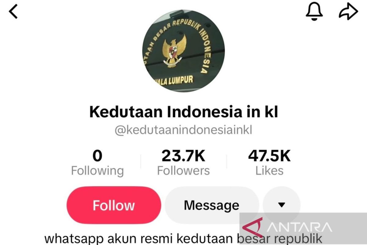 Indonesian Embassy Reports Fake TikTok Account Impersonating the Embassy