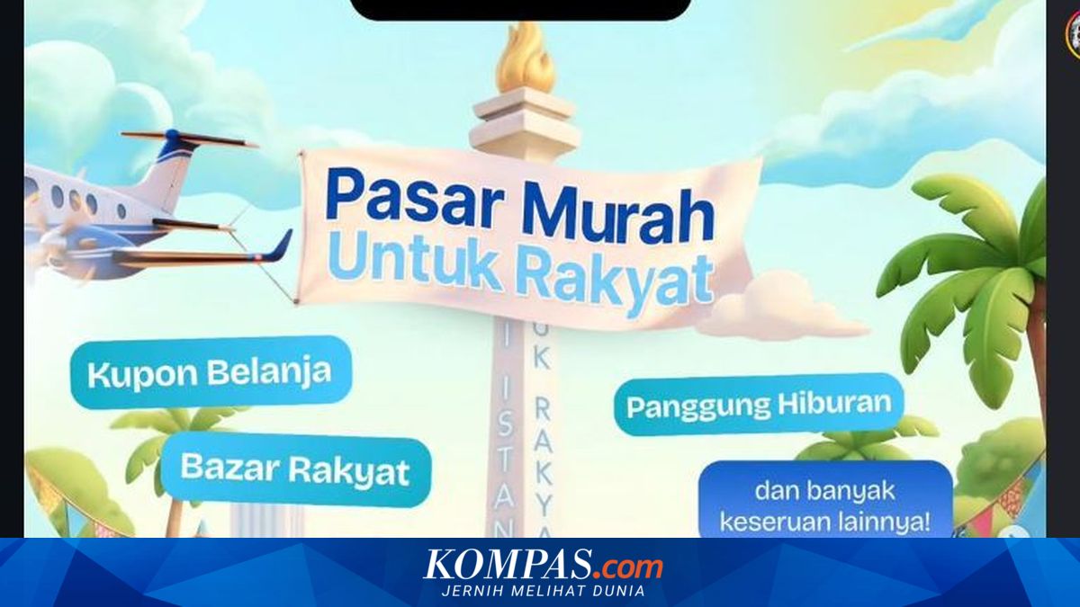 Presidential Palace Holds Affordable Market at Monas, with Vouchers for Free Groceries and Food