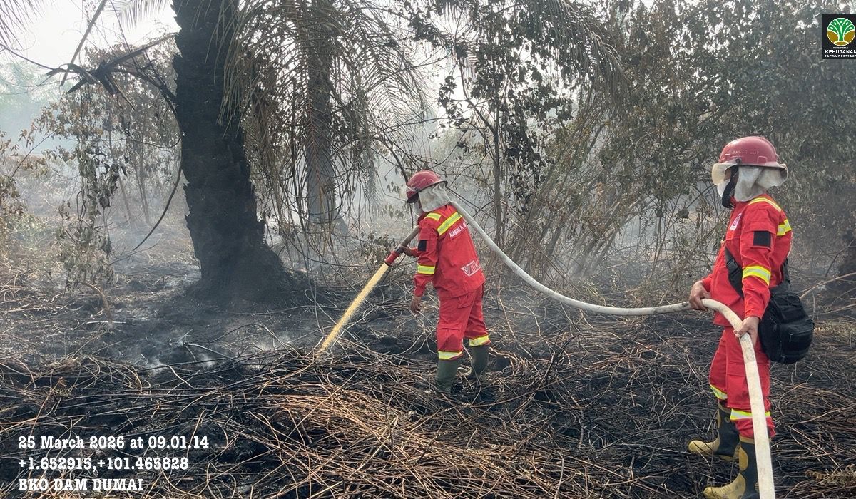 387 Firefighting Personnel and Air Fleet Deployed to Control Forest and Land Fires in Riau