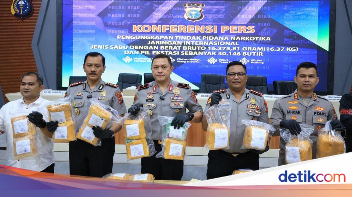 Riau Police Arrest International Network Courier, Drugs Worth Rp 31 Billion Seized