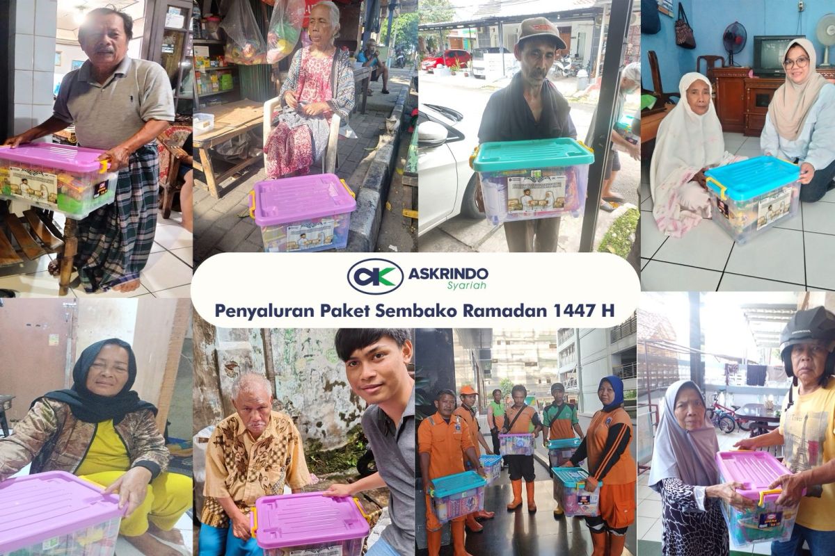 Askrindo Syariah Distributes 1,500 Basic Food Packages Throughout Ramadan