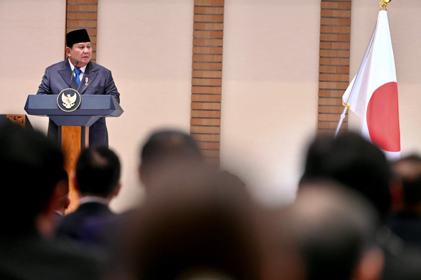 Before Japanese Businesspeople, Prabowo Affirms Indonesia as a Non-Aligned Nation