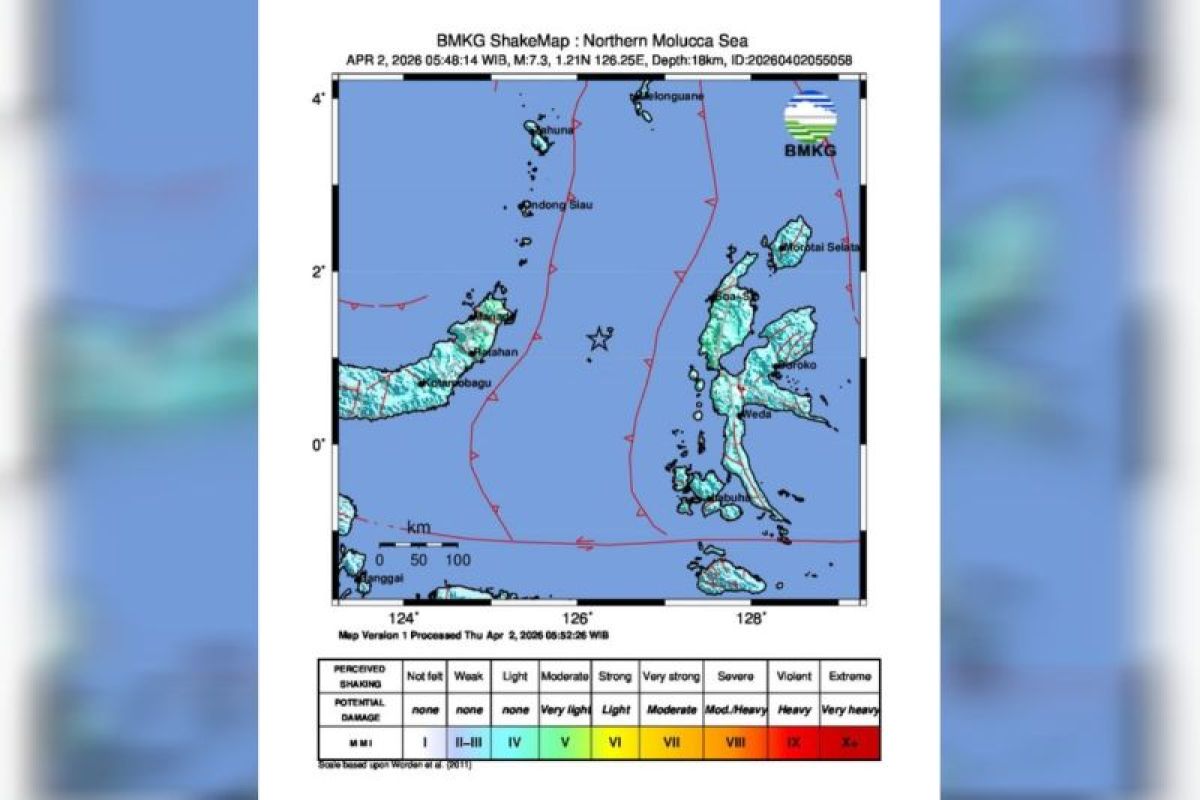 Seven regions in Malut and Sulut on alert for potential tsunami