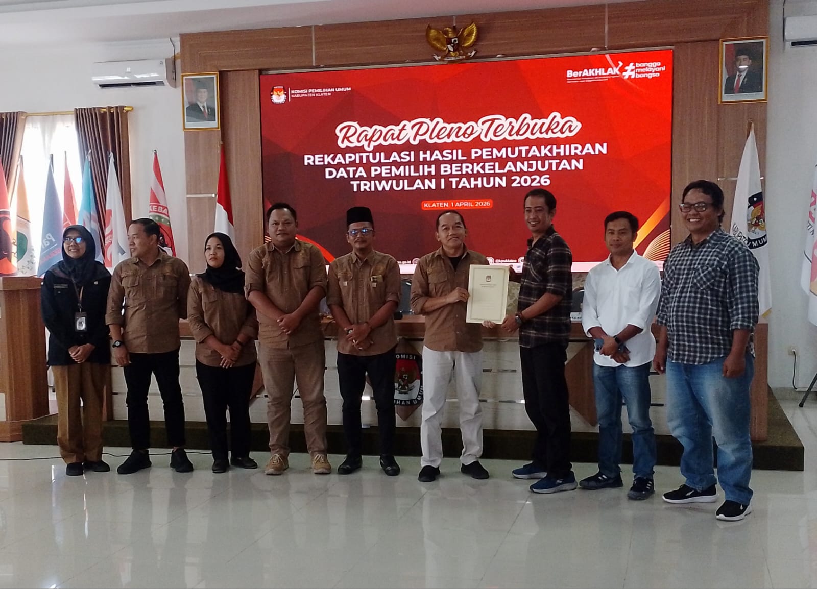 KPU Klaten Holds Plenary Meeting on Results of First Quarter 2026 Voter Data Update
