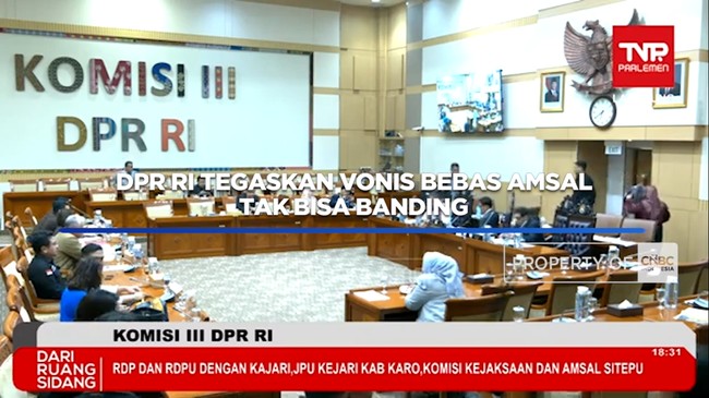 Video: Indonesian DPR Affirms Acquittal Verdict for Amsal Cannot Be Appealed