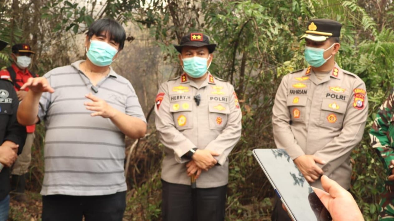 Facing Super El Niño Threat, Riau Police Chief Directly Oversees Land and Forest Fire Handling in Bengkalis