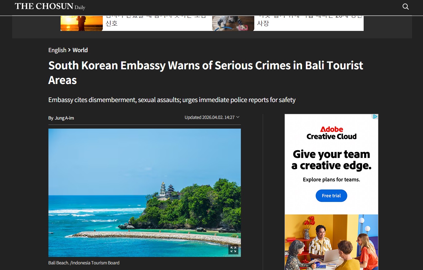 Viral: South Korean Media Reports on Travel Warning to Bali Due to Crimes Against Foreigners