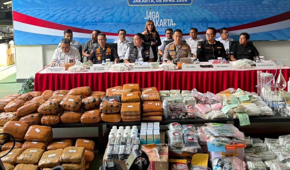Metro Jaya Police Uncover 1,833 Drug Cases, Seize 721 Kg of Evidence