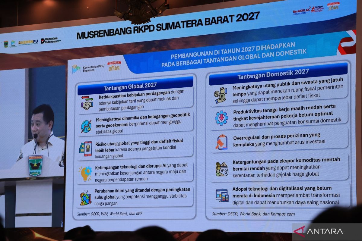 Bappenas suggests West Sumatra begin optimising economic source diversification