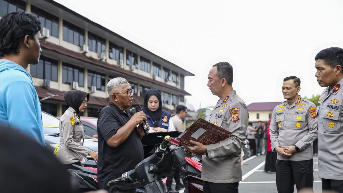 South Sumatra Police Return 497 Vehicles from Crimes to Lawful Owners