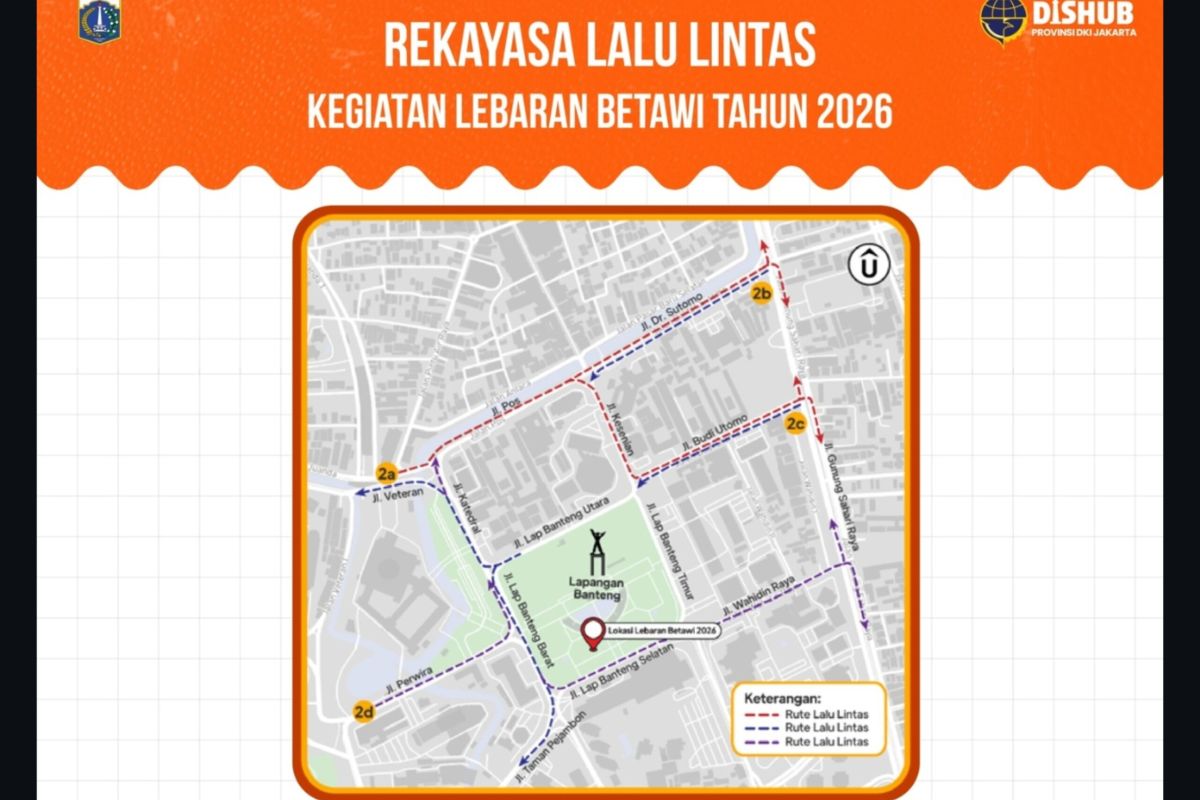 Lebaran Betawi Event Prompts Traffic Route Circulation Around Lapangan Banteng