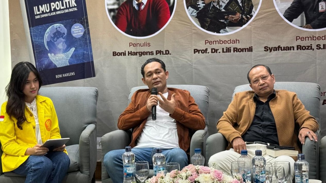 Boni Hargens Launches Political Science Book, Comments on Saiful Mujani's Statement