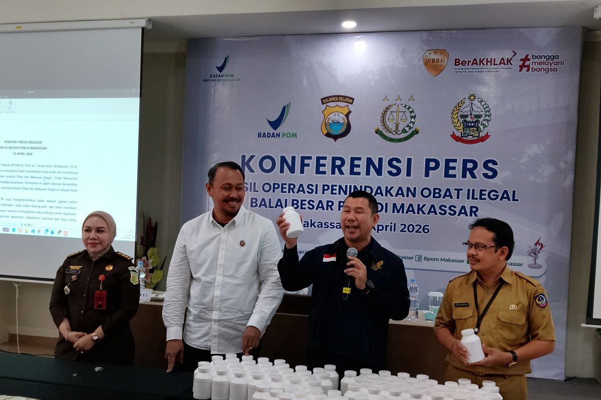 Makassar BBPOM seizes 96,000 illegal drug tablets