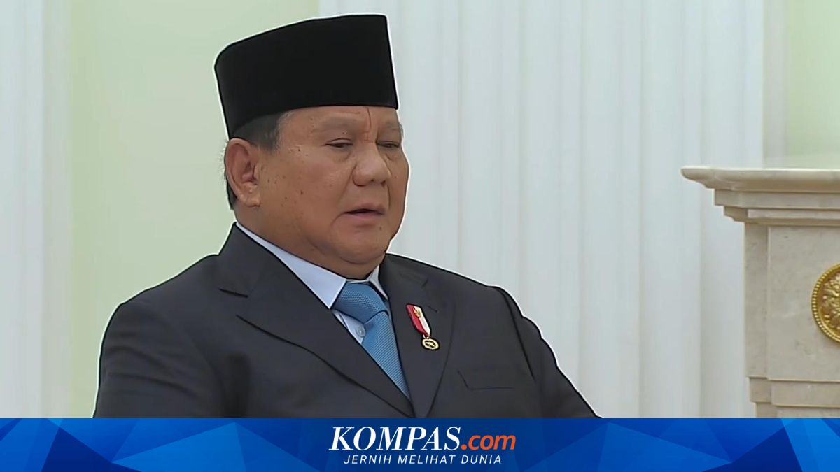 Consultation with Putin on Global Geopolitics, Prabowo: Russia Plays a Very Positive Role