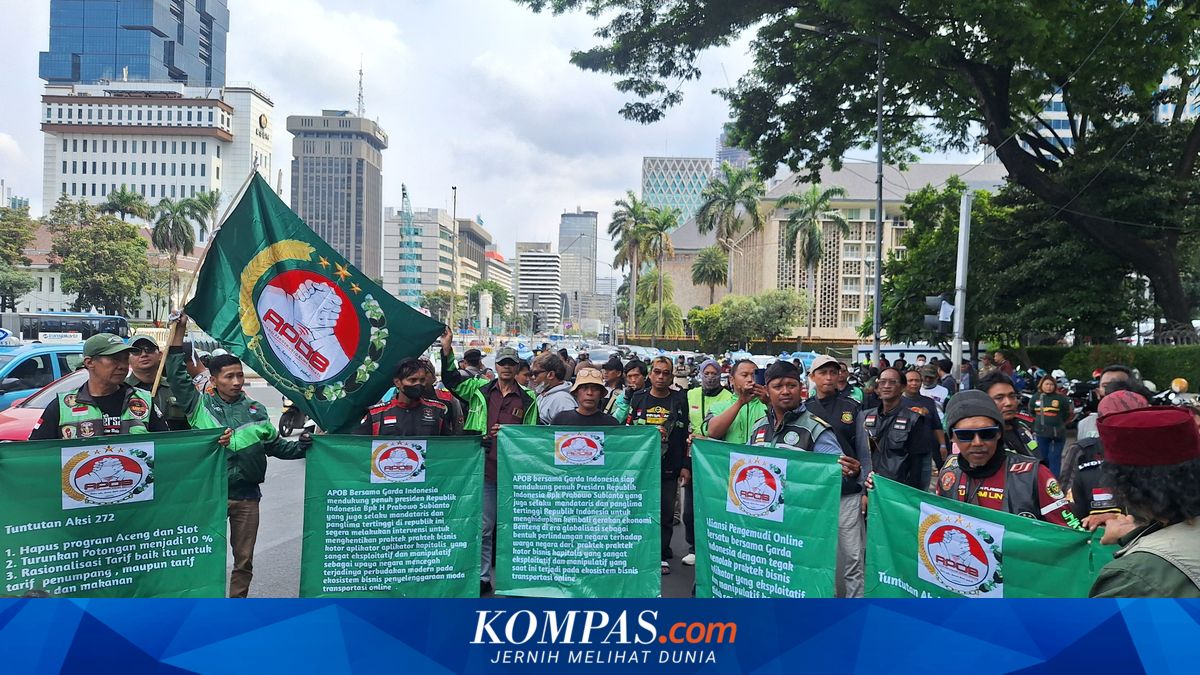 Ojol Protest in Menteng This Afternoon, Beware of Potential Traffic Hotspots