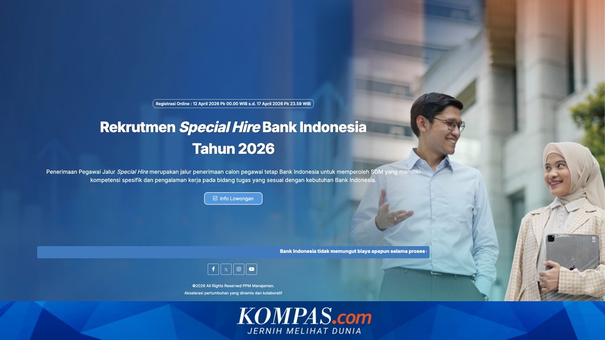 Bank Indonesia 2026 Recruitment Open Until 17 April: Official Link and Registration Method