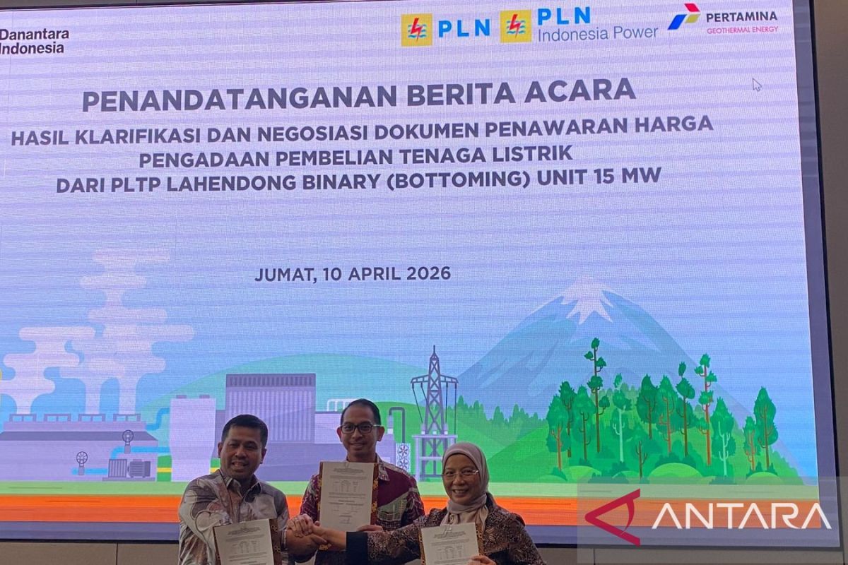 PGE-PLN IP Agree on Electricity Tariff for 15 MW Lahendong Geothermal Power Plant Project