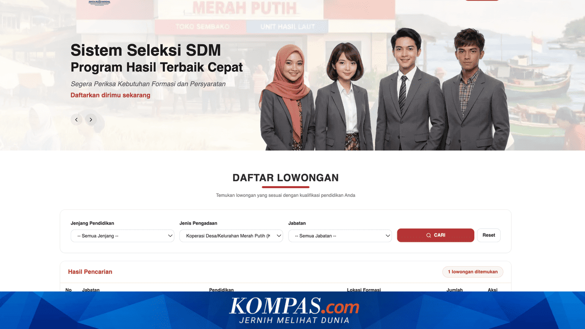 Job Opening for Kopdes Merah Putih 2026 Manager: Pass to Become BUMN Employee, Here's the Registration Link