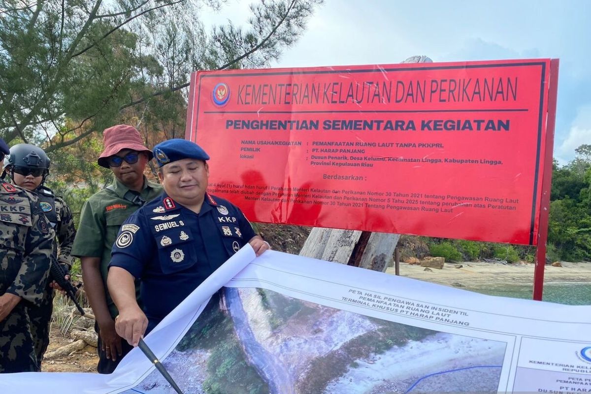 KKP temporarily halts illegal reclamation in Lingga Island, Riau Islands