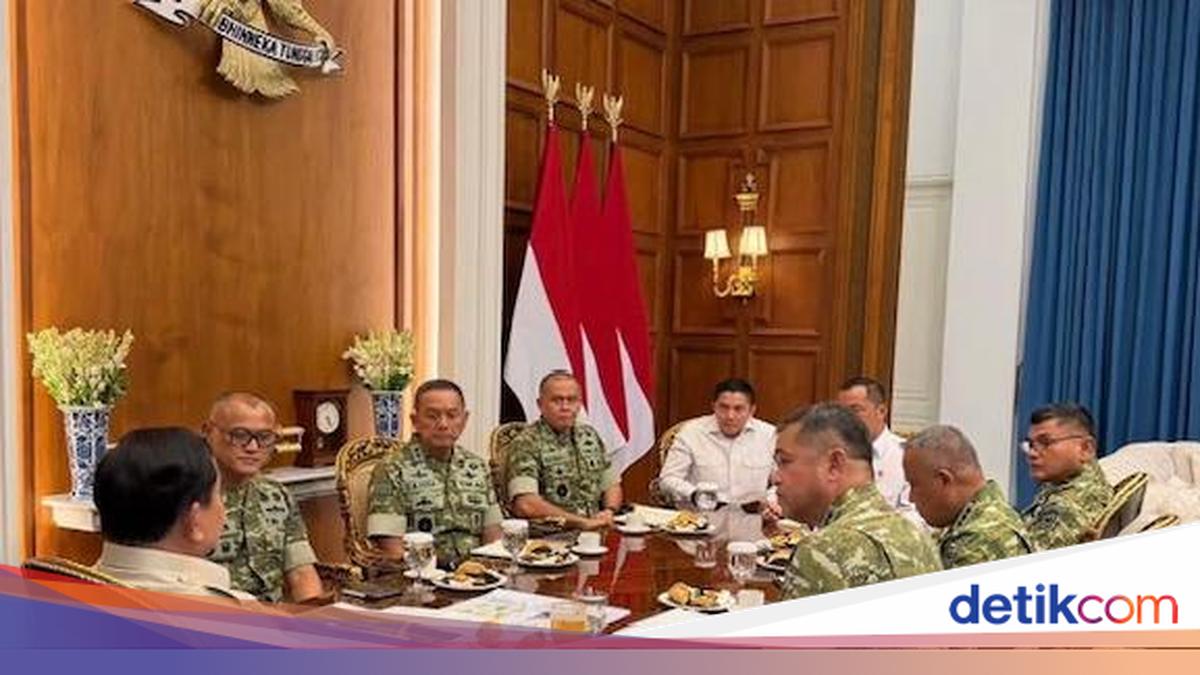 Army Chief Meets Prabowo at Palace, Reports Completion of 300 Suspension Bridges
