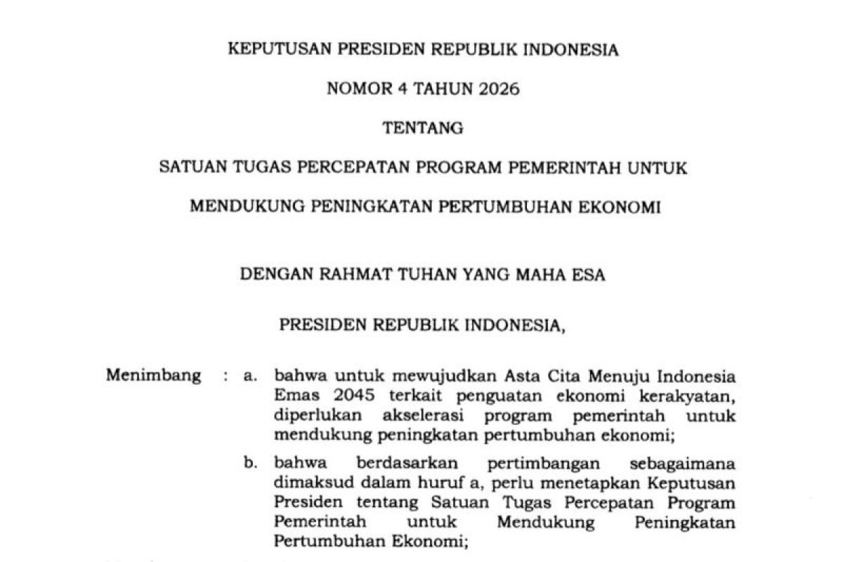 Prabowo Establishes Economic Growth Task Force, with Airlangga as Chair