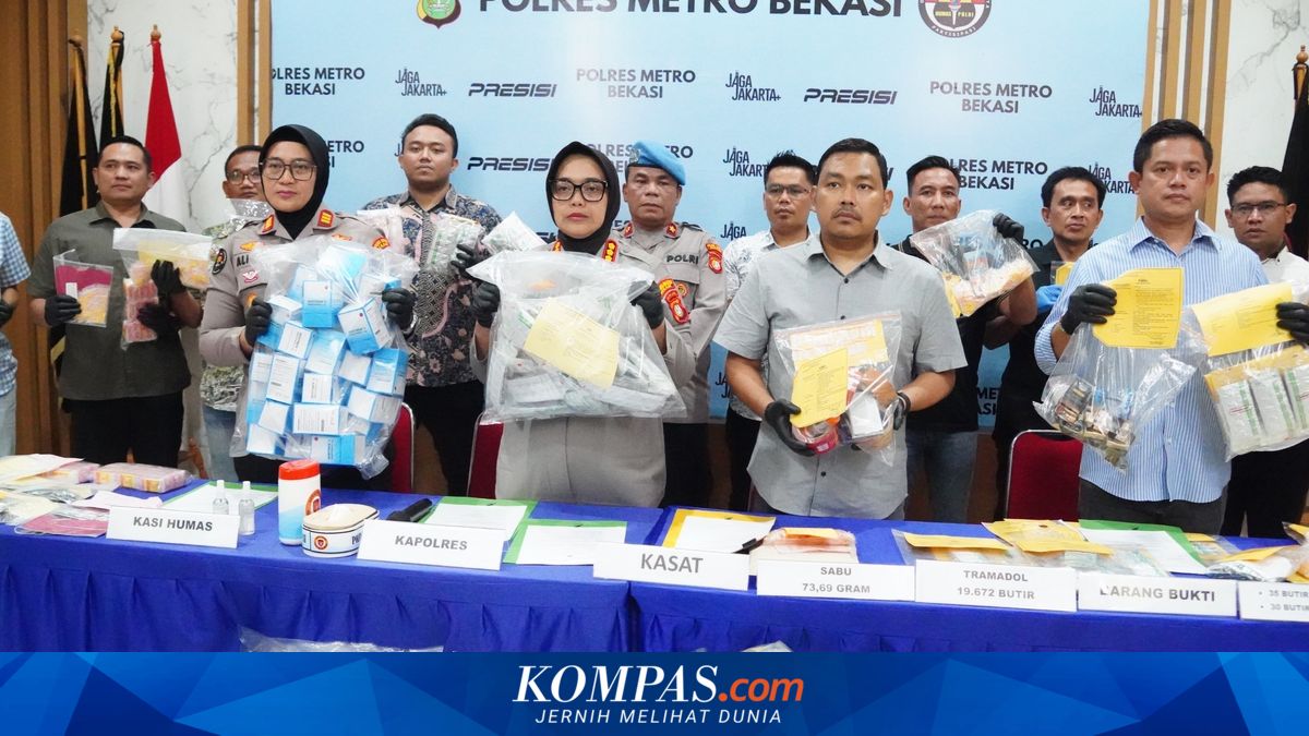 Bekasi Metro Police Uncover 47 Drug and Unlicensed Medicine Cases, 60 Suspects Arrested