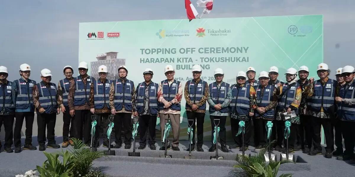 RSJPD Harapan Kita – Tokushukai Reaches Topping Off, PTPP Introduces Smart Hospital