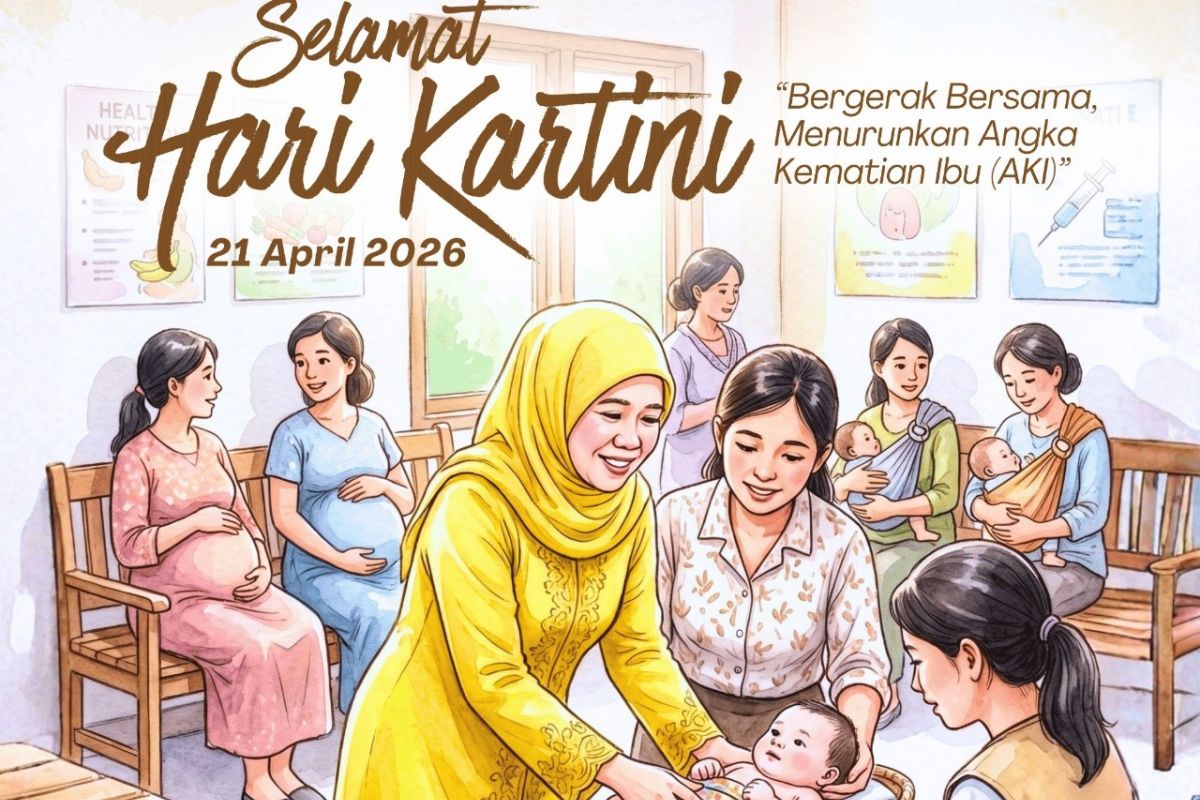 Khofifah Calls for Reducing Maternal Mortality Rate on Kartini Day 2026